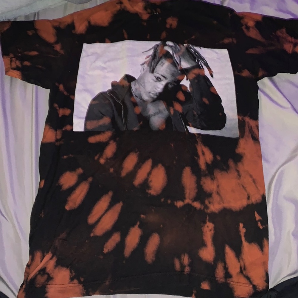 hand-bleached tie dye XXXTENTACION tee